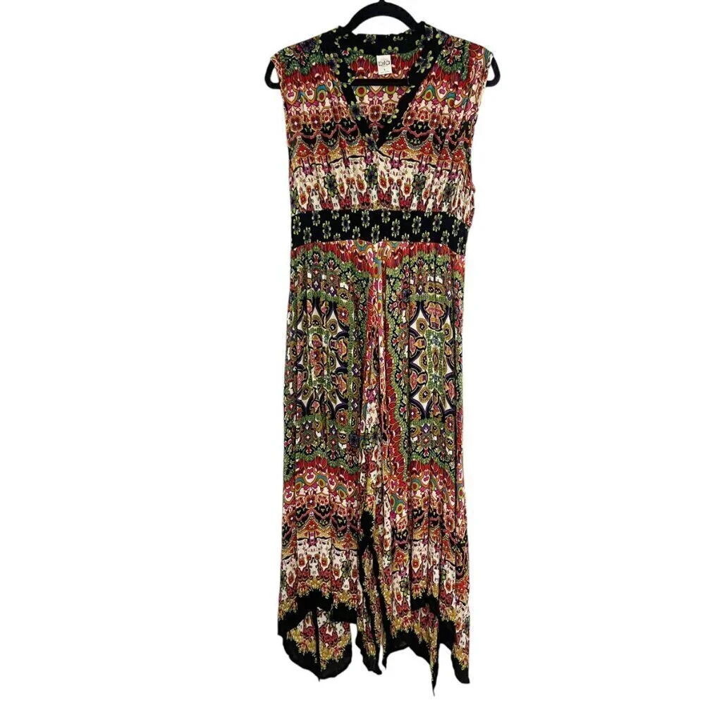 Billa Lightweight Colorful Pullover Casual Summer Dress Women's Size Large